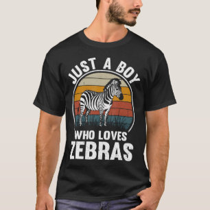 T-shirt Juste Un Garçon Qui Aime Les Zèbres Recto Amateur