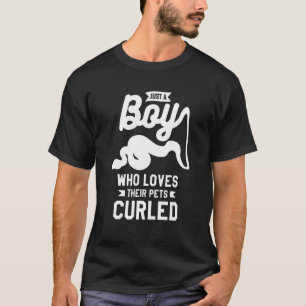 T-shirt Juste Un Garçon Qui Aime Leurs Animaux Curled Ball