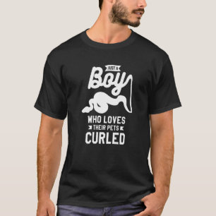 T-shirt Juste Un Garçon Qui Aime Leurs Animaux Curled Ball