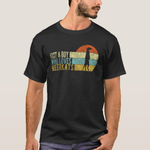 T-shirt Juste un garçon qui aime Meerkats Meerkat Retro