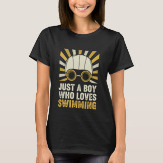 T-shirt Juste un garçon qui aime nager
