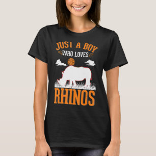 T-shirt Juste un garçon qui aime Rhinos Rhinoceros