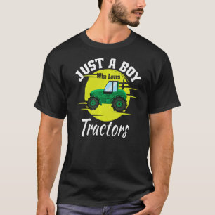 T-shirt Juste Un Garçon Qui Aime Tracteurs I Kids Tractor 