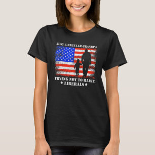 T-shirt Juste Un Grand-Père Régulier Essayant De Ne Pas Él