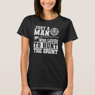 T-shirt Juste Un Homme Qui Aime Chasser Le Grunt Boar Hog 