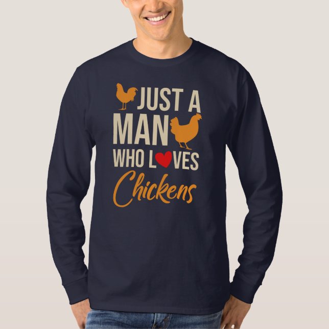 T-shirt Juste Un Homme Qui Aime Les Poulets Amateur De Vol (Devant)