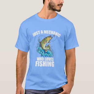 T-shirt Juste Un Mécanicien Qui Aime Pêcher Premium