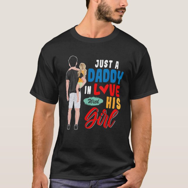 T-shirt Juste Un Papa Aime Sa Fille Papa Fille Famille (Devant)