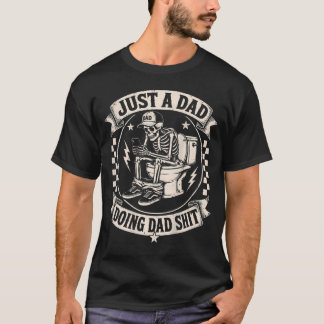 T-shirt Juste un papa faisant des trucs de papa Toilette s