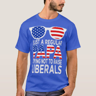 T-shirt juste un papa ordinaire qui essaie de ne pas éleve