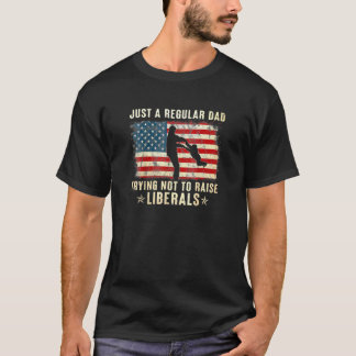T-shirt Juste Un Papa Régulier Essayant De Ne Pas Élever L