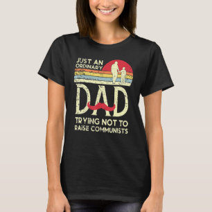 T-shirt Juste Un Père Ordinaire Essayant De Ne Pas Élever 