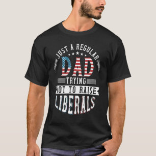 T-shirt Juste Un Père Régulier Essayant De Ne Pas Élever L