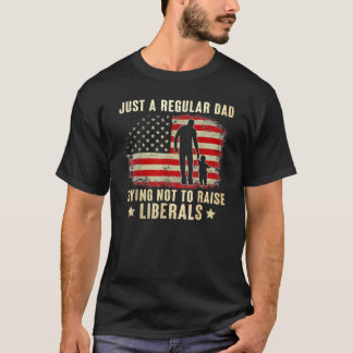 T-shirt Juste Un Père Régulier Essayant De Ne Pas Élever L