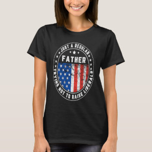 T-shirt Juste Un Père Régulier Lève Libéraux USA Américain