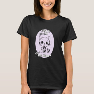 T-shirt Juste un petit chaton avec un grand cœur drôle Chi