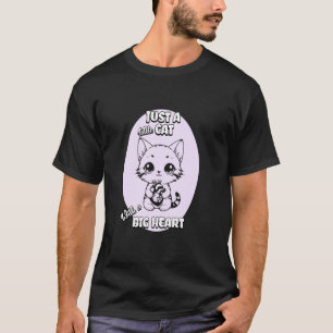 T-shirt Juste un petit chaton avec un grand cœur drôle Chi