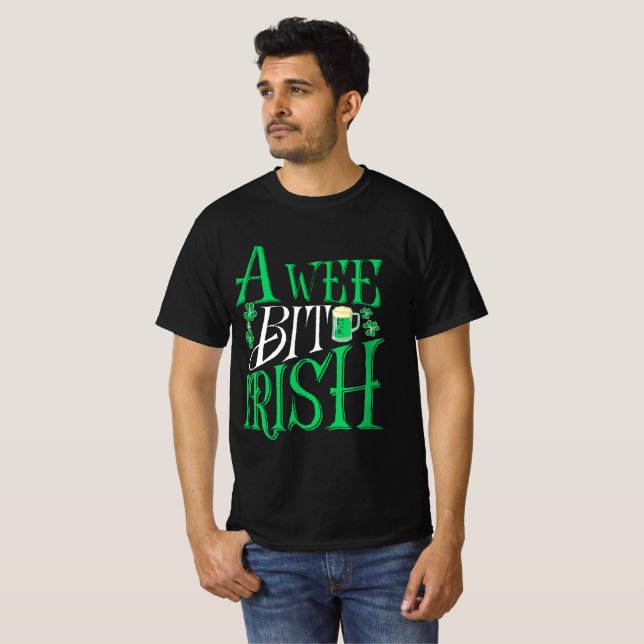 T-shirt Juste un petit peu irlandais - St. Patrick's Day (Devant entier)