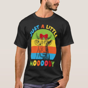 T-shirt Juste un peu un amoureux de la vache lunatique Fer