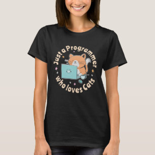 T-shirt Juste un programmeur qui aime les chats
