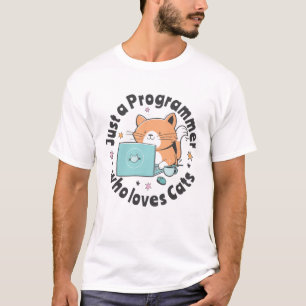 T-shirt Juste un programmeur qui aime les chats