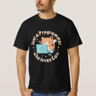 T-shirt Juste un programmeur qui aime les chats