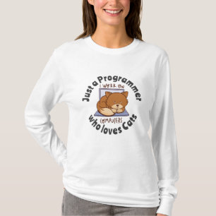 T-shirt Juste un programmeur qui aime les chats