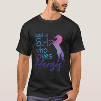 T-shirt Juste Un Qui Aime Les Chevaux Cheval