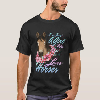 T-shirt Juste Un Qui Aime Les Chevaux Cheval