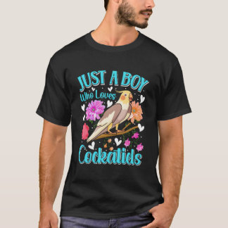 T-shirt Juste un qui aime les cockatiels Cockatiel