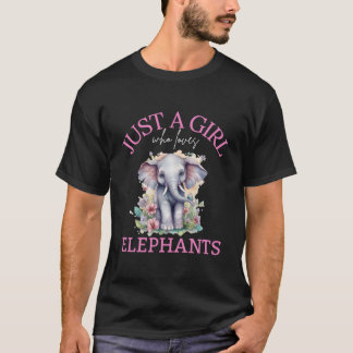 T-shirt Juste un qui aime les éléphants