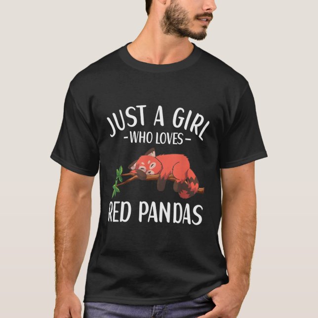 T-shirt Juste Un Qui Aime Les Pandas Rouges Panda (Devant)