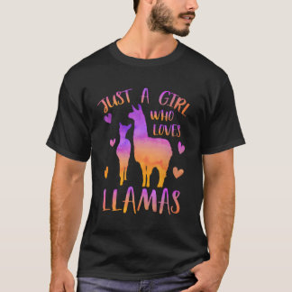 T-shirt Juste un qui aime Llamas Lama
