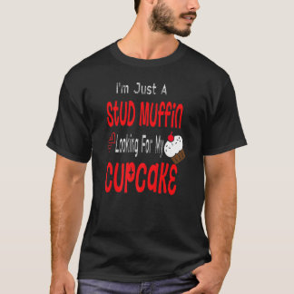 T-shirt Juste Un Stud Muffin Cupcake Joyeux Toddler Garçon