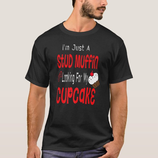 T-shirt Juste Un Stud Muffin Cupcake Joyeux Toddler Garçon (Devant)