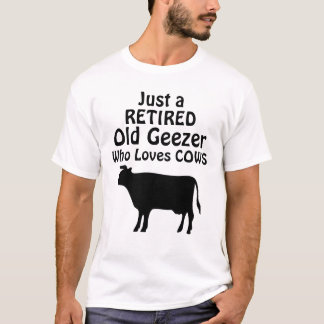 T-shirt Juste un vieux bonhomme drôle de retraite Vache
