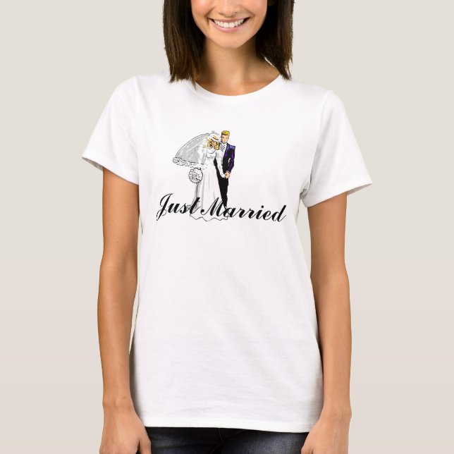 T-shirt Juste une chemise mariée (Devant)