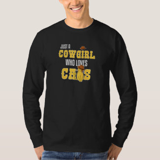 T-shirt Juste une cowgirl qui aime les chats pour femmes e