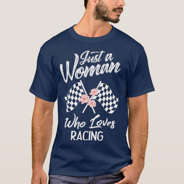T-shirt Juste Une Femme Qui Aime Courses Race Lover Cadeau (Devant)