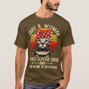 T-shirt Juste Une Femme Qui Aime Les Chats Et Est Née En D