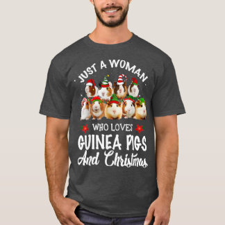 T-shirt Juste Une Femme Qui Aime Les Cochons De Guinée Et 