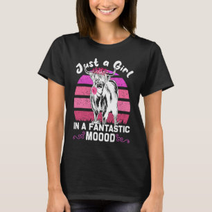 T-shirt Juste une fille dans une humeur fantastique   vach