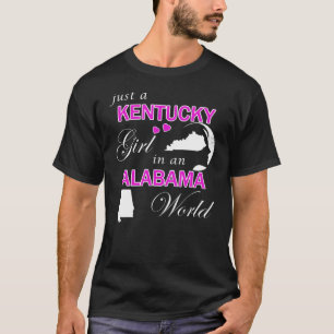 T-shirt Juste une fille du Kentucky dans un monde de l'Ala