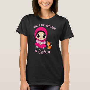 T-shirt Juste Une Fille Musulmane Du Hijab Qui Aime Les Ch