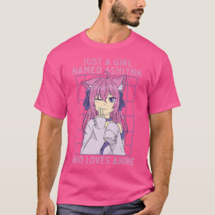 T-shirt Juste Une Fille Nommée Ashlynn Qui Aime Anime Pers