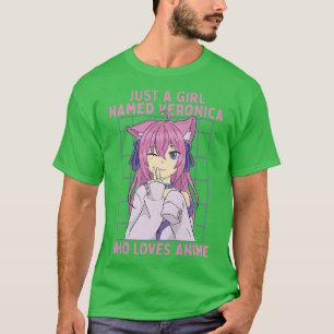 T-shirt Juste Une Fille Nommée Veronica Qui Aime Anime Per
