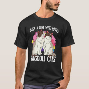 T-shirt Juste une fille qui adore les chats Ragdoll