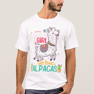 T-shirt Juste Une Fille Qui Aime Alpacas Fille Qui Aime