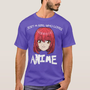 T-shirt Juste Une Fille Qui Aime Anime Drôle Manga Lover T