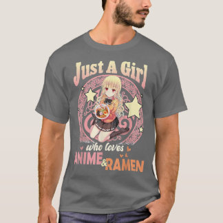 T-shirt Juste Une Fille Qui Aime Anime Et Ramen Bowl Japan
